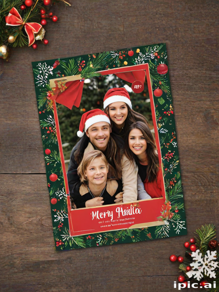christmas card template psd
