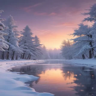 winter zoom background