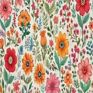 colored drawings of flowers