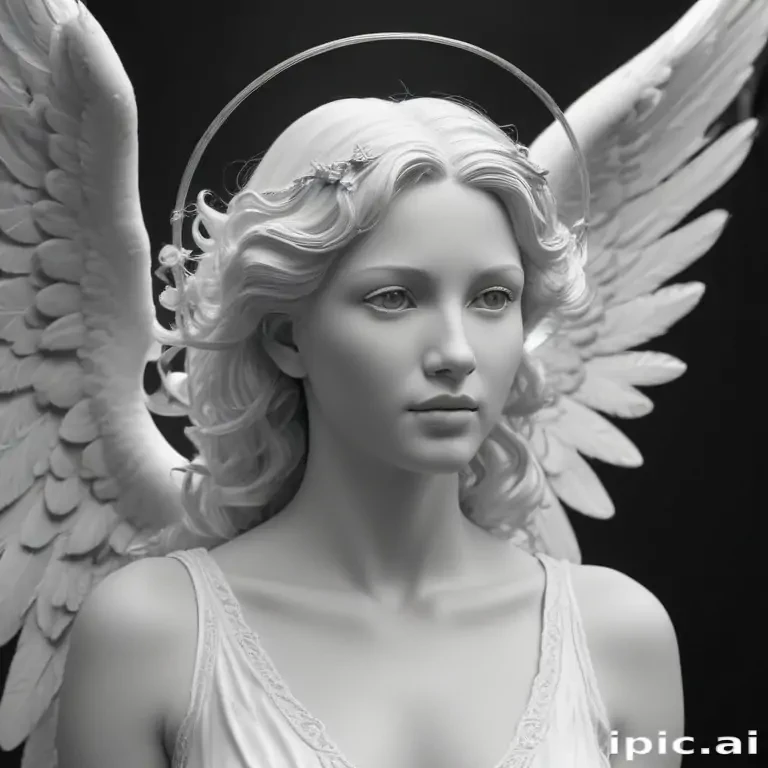 angel clip art black and white