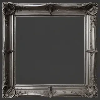 silver picture frame png