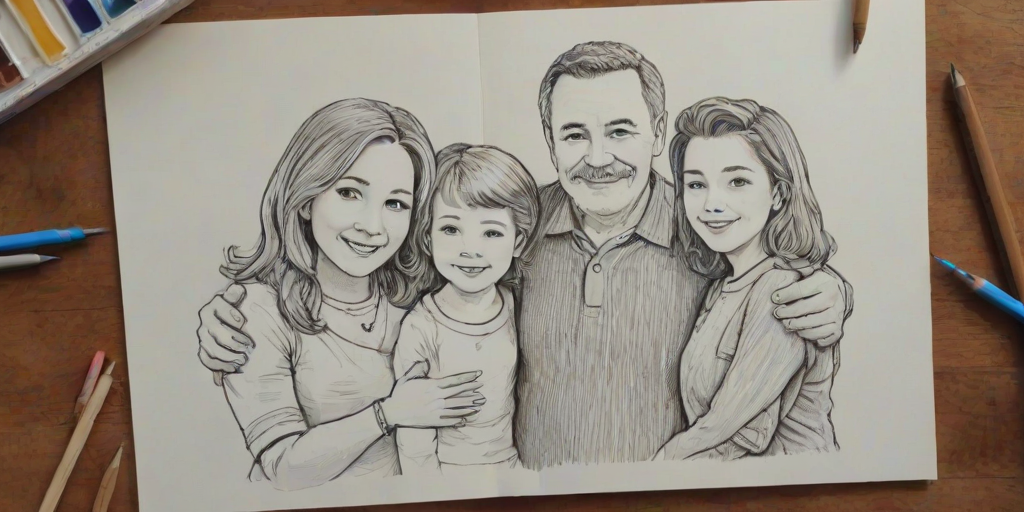 drawings of family