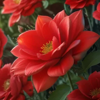 flower background red