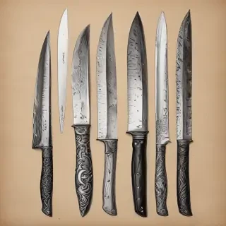 drawings of knives