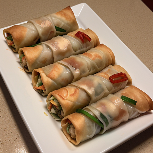 shrimp egg rolls and others