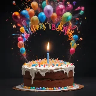 happy birthday transparent background