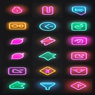 neon app icons