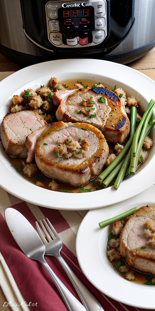 pork chops in crockpot with stuffing
