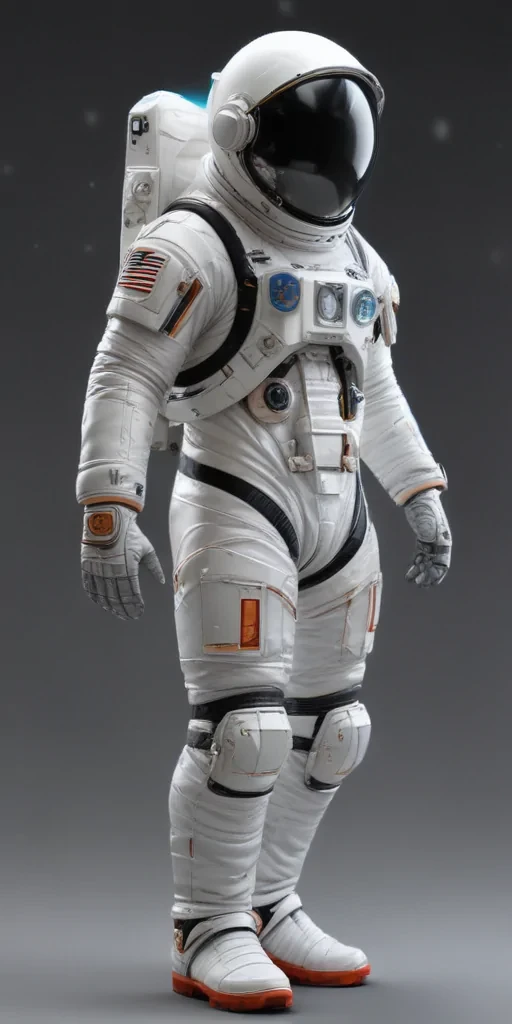 cartoon transparent astronaut suit