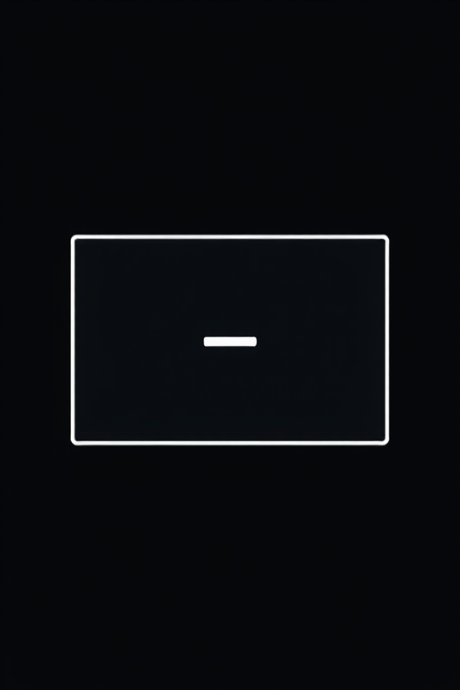 Generate a high-resolution icon of a terminal window in a minimalist style with a dark background and a white prompt symbol, shot with a Canon EOS R5 at f/4, ISO 100, 50mm lens, in soft natural lighting.