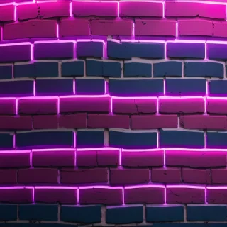 neon brick wall