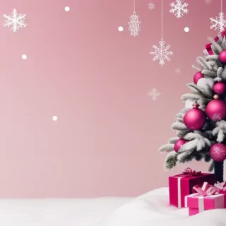 pink christmas aesthetic wallpaper