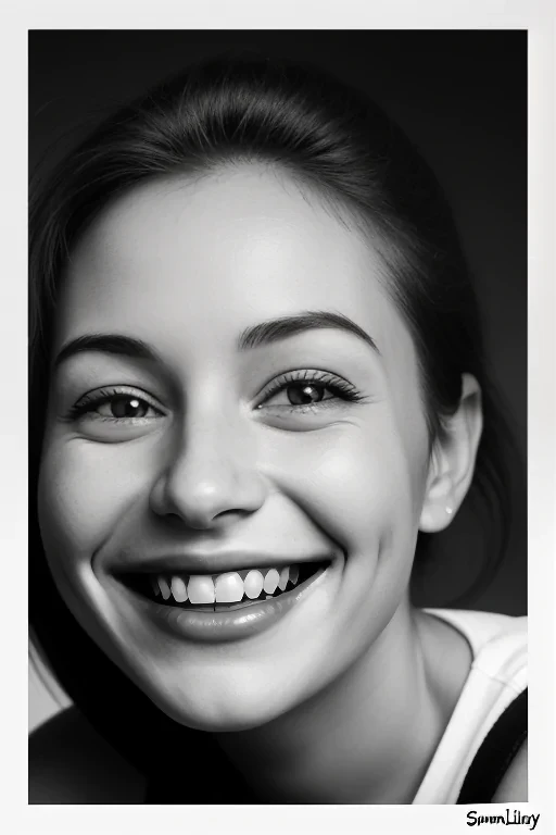 smiley face black and white