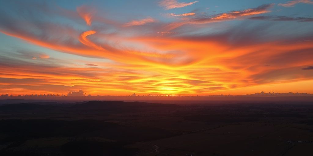 Create a high-resolution image of a serene landscape at sunset with vivid colors and soft clouds, taken with a Canon EOS R5, 24mm f/1.4 lens, ISO 100, shutter speed 1/60 sec, using a wide-angle perspective and natural lighting for enhanced detail and depth.
