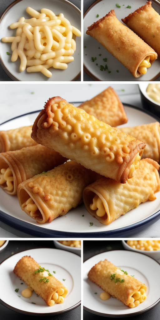 mac and cheese egg rolls