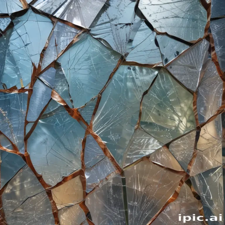cracked glass transparent