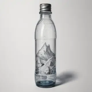 water bottle drawing