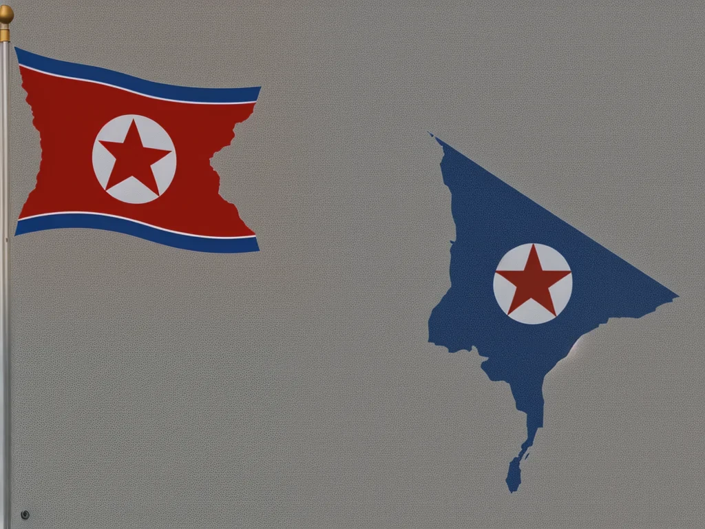 north korea flag