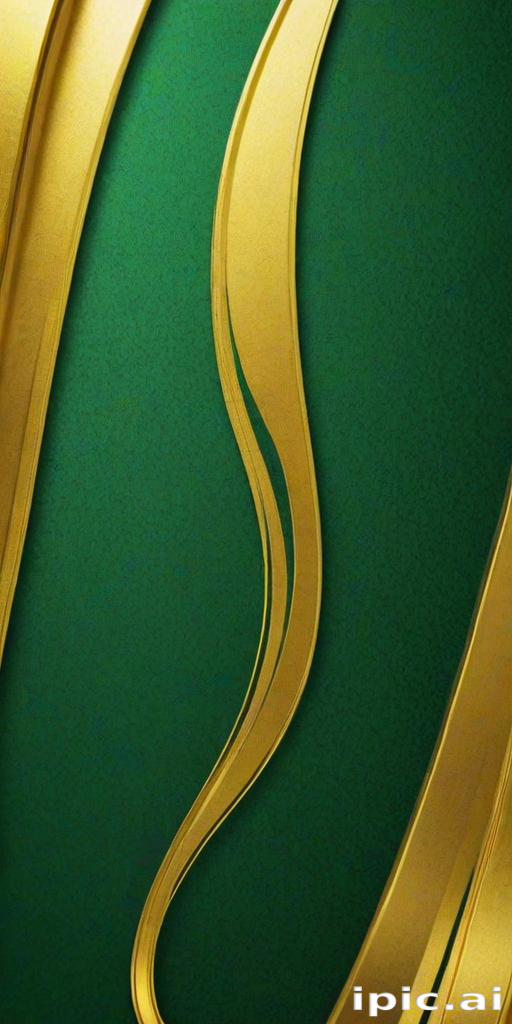 gold and green background