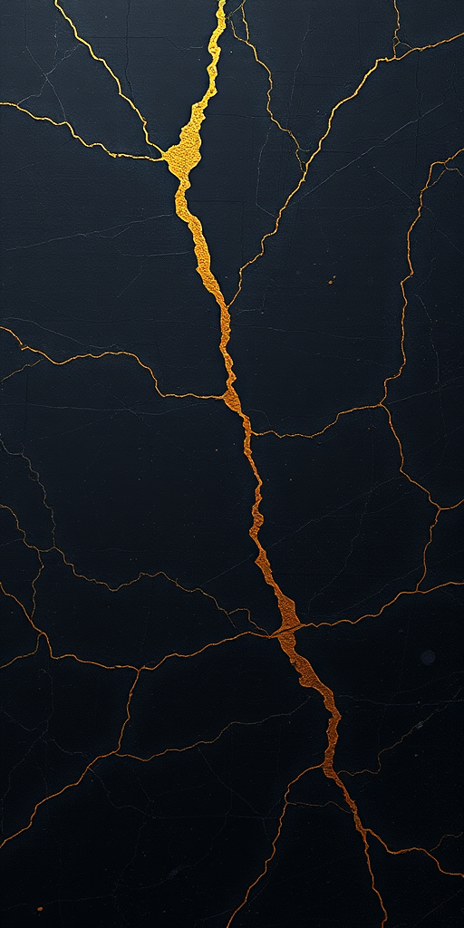 create a high-resolution abstract image of a dark textured surface with golden veins, using a DSLR camera, 50mm lens, f/2.8 aperture, ISO 100, shutter speed 1/125s, taken from a top-down view to enhance depth and detail