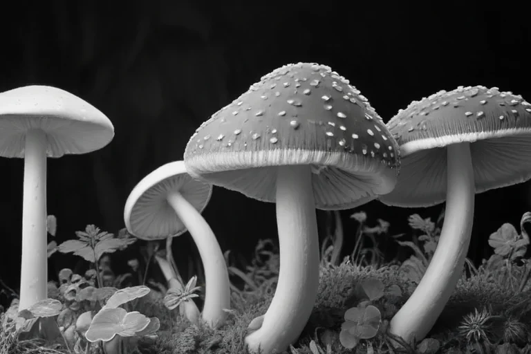 mushroom clipart black and white