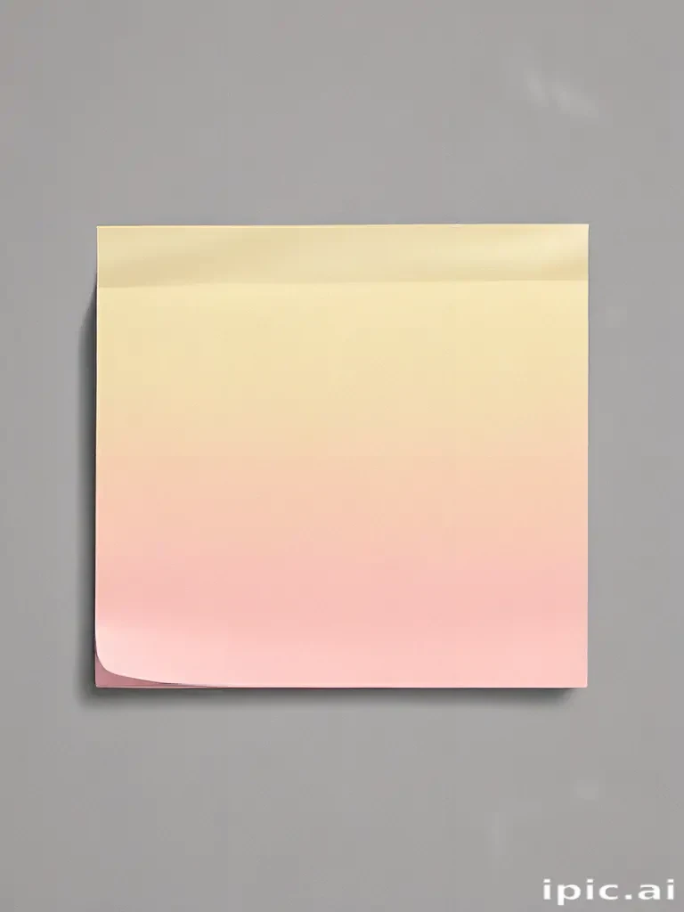 sticky note with transparent background