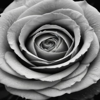 black and white rose background