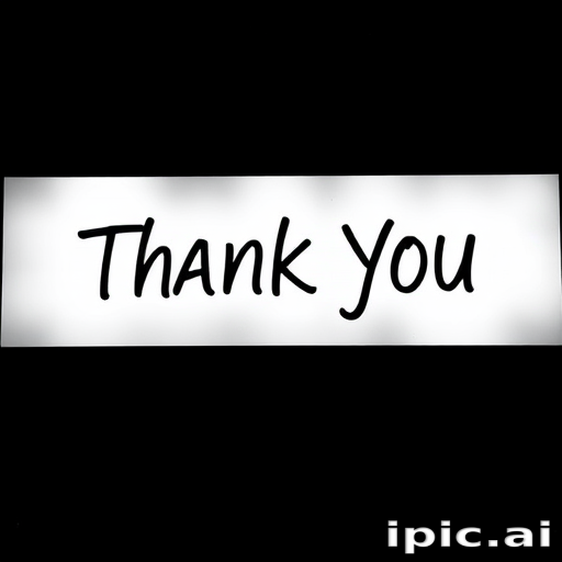 thank you in black and white