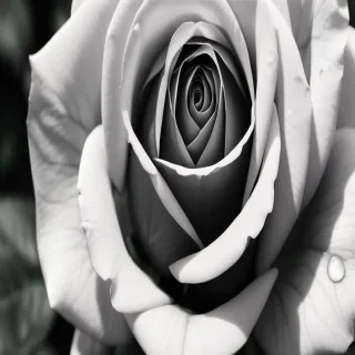 black and white rose