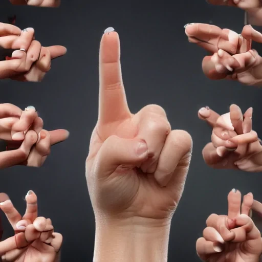 middle finger transparent