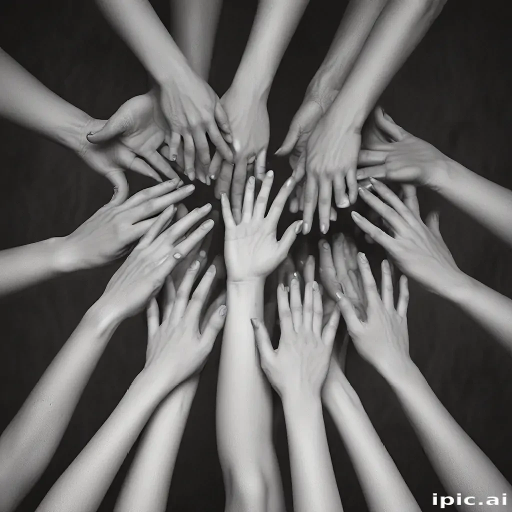 hands reaching