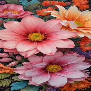colourful flower drawing