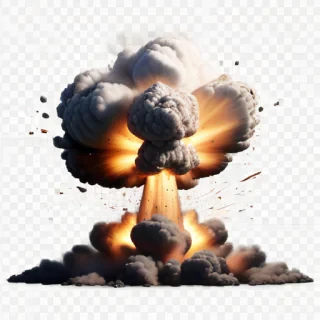 explosion with transparent background