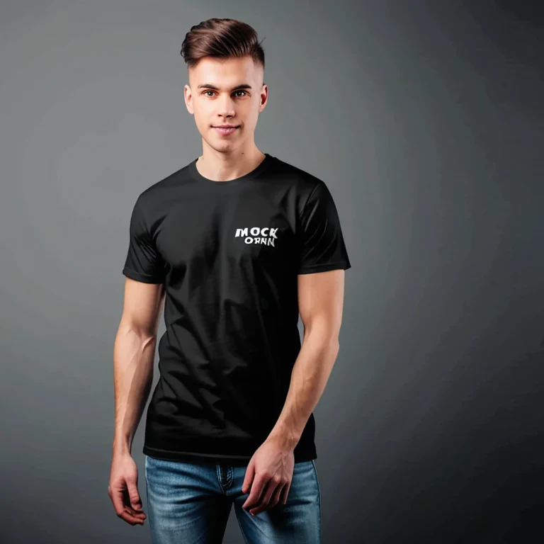 black tee shirt mockup