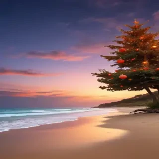 christmas beach wallpaper