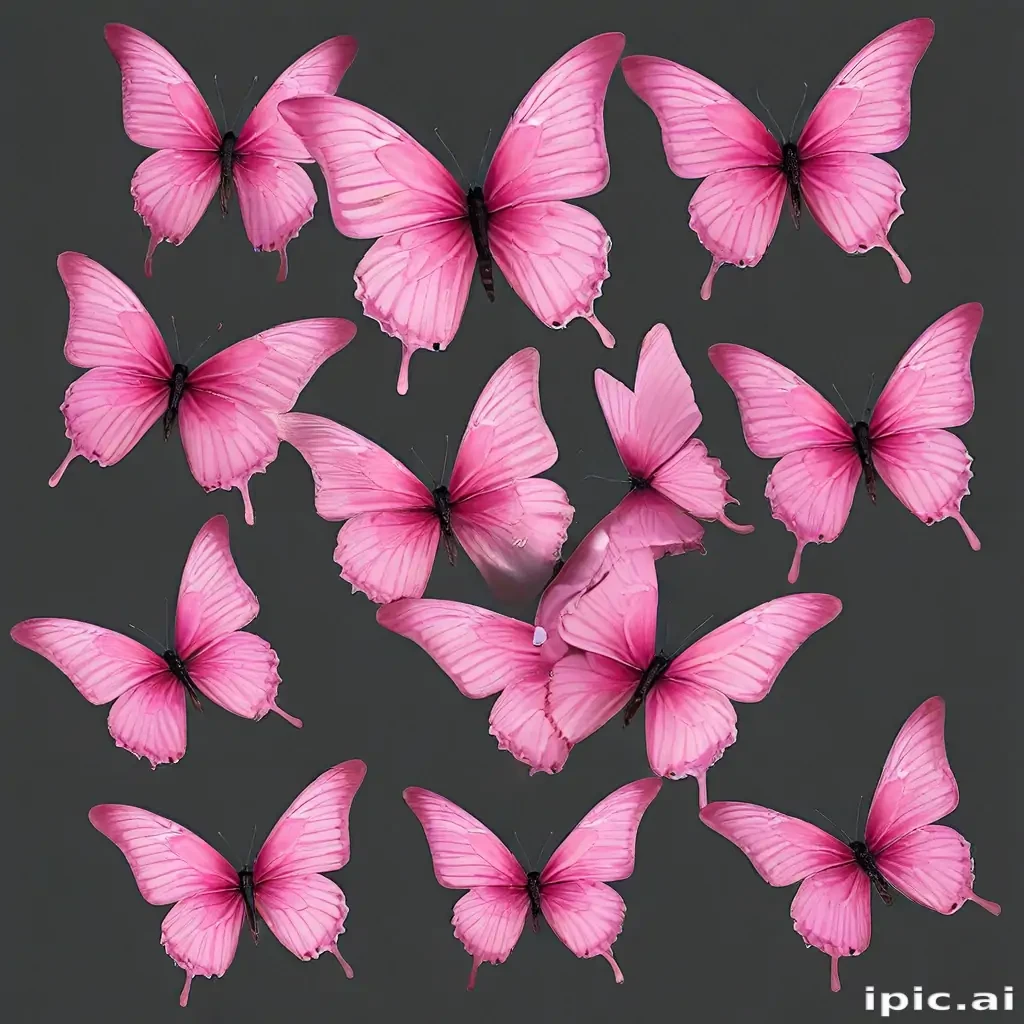 pink butterflies png