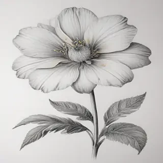 pencil drawings of flowers