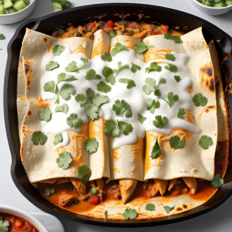 green chile chicken skillet enchiladas