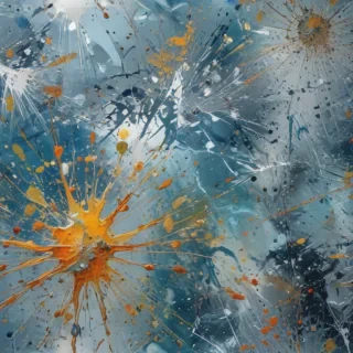 transparent paint splatter