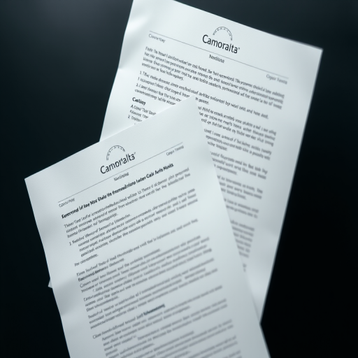 Generate an image of two overlapping documents with clear, legible text, using a Canon EOS R5 camera in portrait mode, aperture f/2.8, ISO 100, and a shallow depth of field for enhanced focus and clarity.