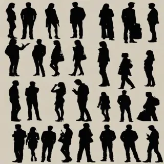 people silhouettes