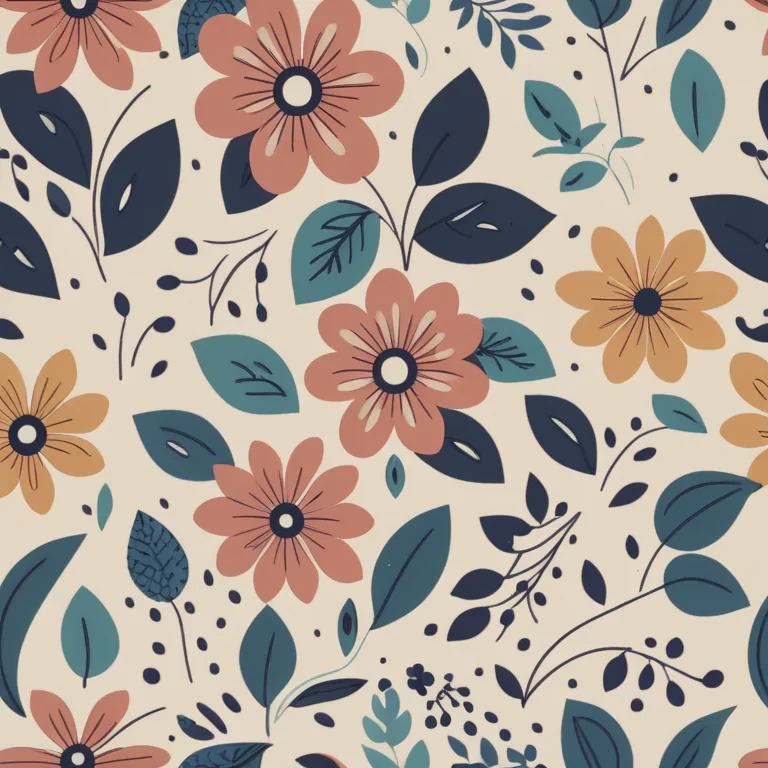 retro flowers png