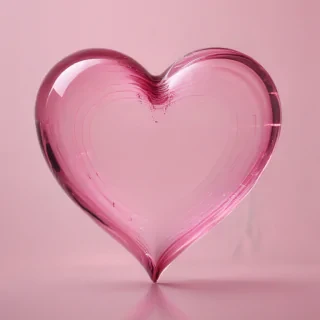 pink heart transparent
