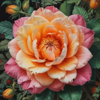 color drawing flowers