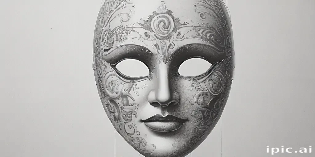 drawing of a mask