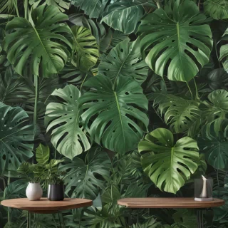 aesthetic monstera wallpaper