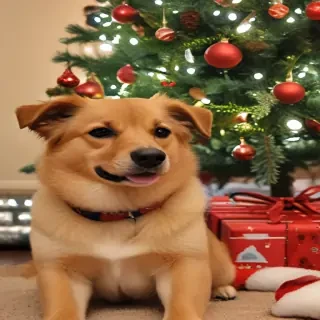 pictures of dogs christmas