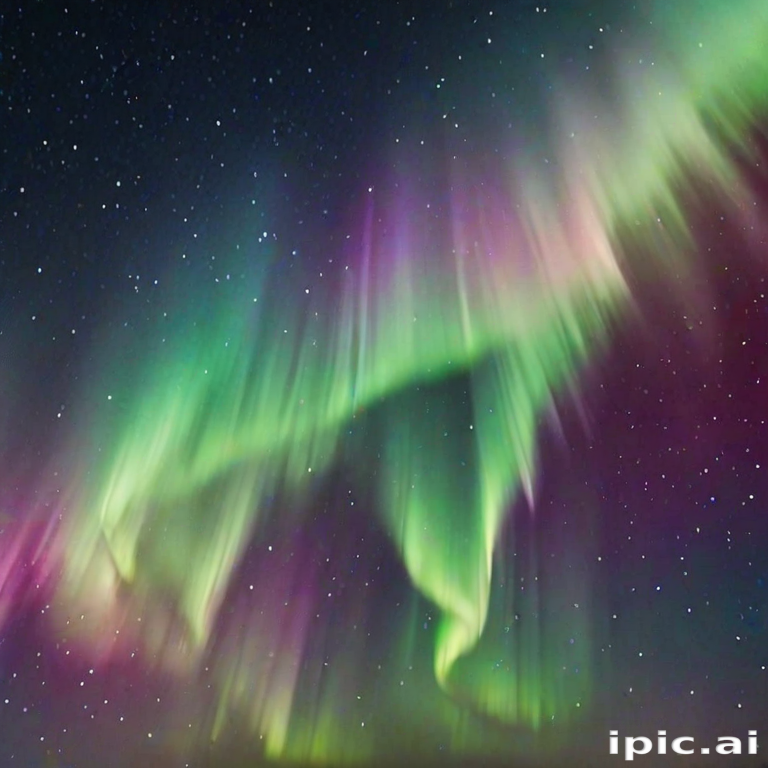 Stunning Display of Northern Lights Dances Across a Starry Night Sky