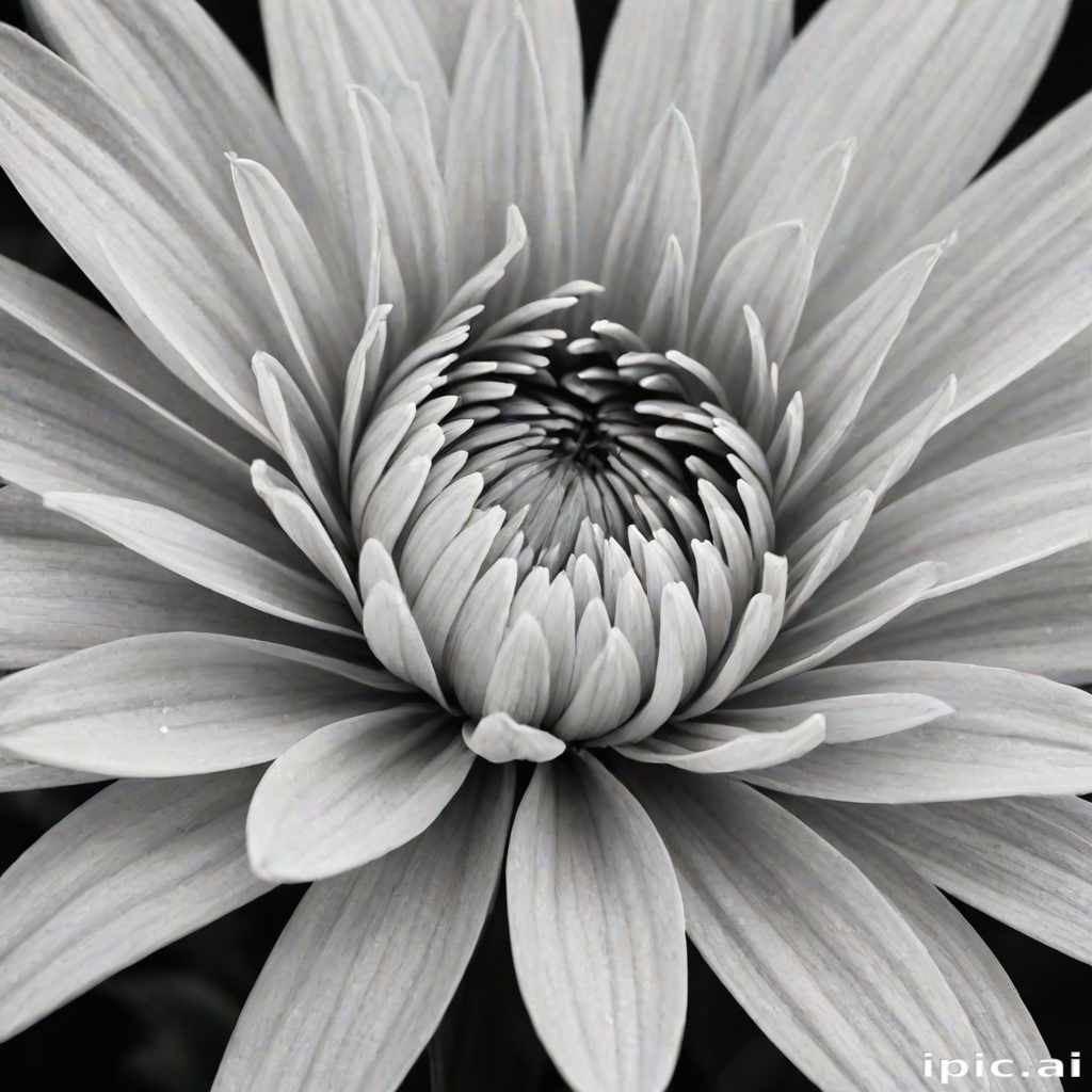 black and white flower