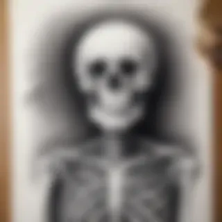 creative skeleton drawing art